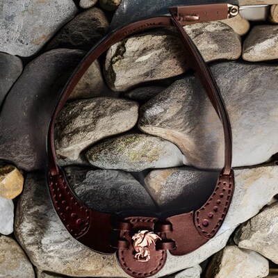 Steampunk Leather Necklace - image1